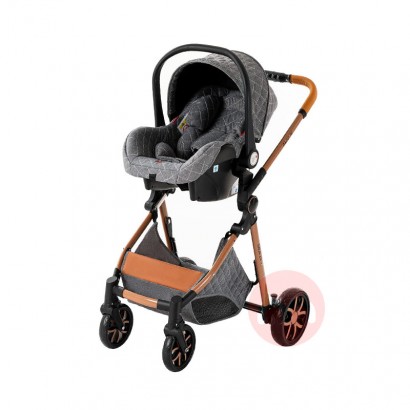 Magic ZC Tiga dalam satu lapisan panjang tinggi bayi stroller pakaian abu-abu