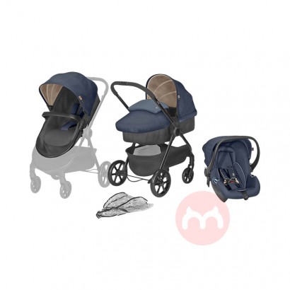 Cybex Tiga dalam satu paket kombinasi biru baby stroller